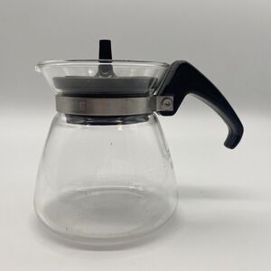 Vintage 4" Mini PYREX 802 Corning Single Serving Coffee Tea Pot Carafe & Lid